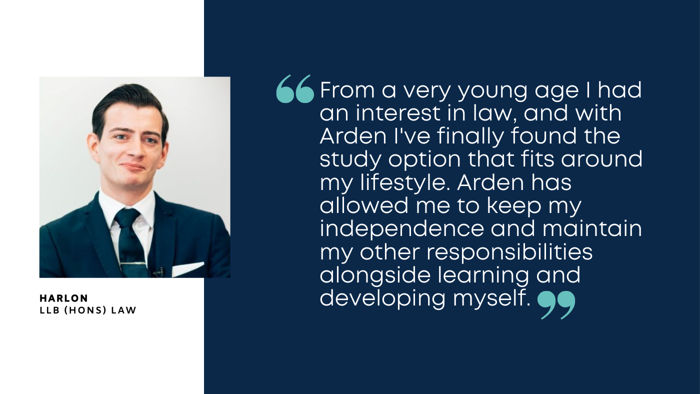 Arden University - What Students Are Saying Arden University - Testimonial quote by a student
