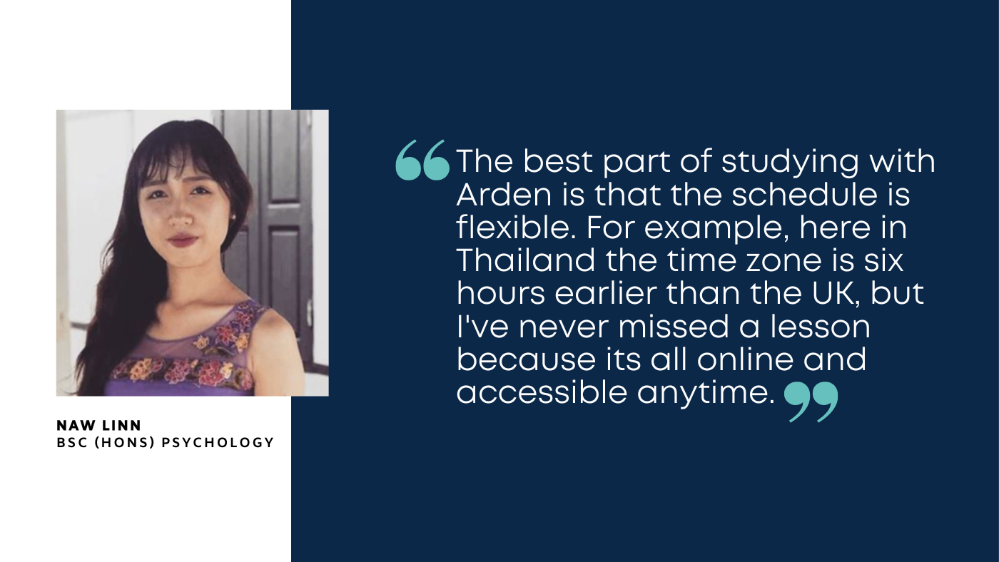 Arden University - What Students Are Saying Arden University - Testimonial quote by a student