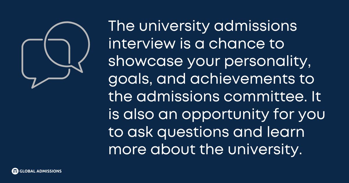 university admissions interview tip - global admissions
