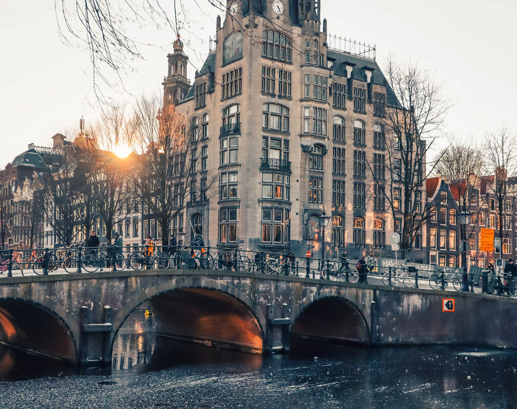 Amsterdam canals in Winter