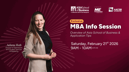 Image for MBA in Malaysia: Asia School of Business Info Session