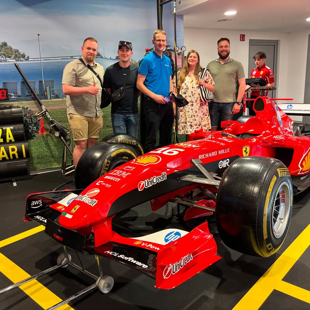 LIUC students experiencing the intersection of engineering excellence and circular innovation at Ferrari.
